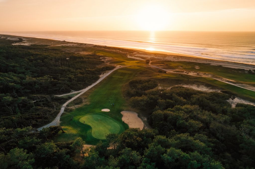 Golf de Moliets dans Les Landes vu du ciel