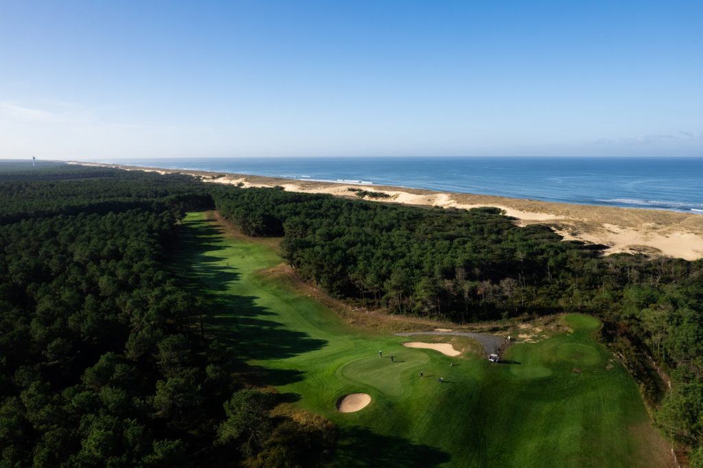 Vue sur l'Océan Atlantique depuis le Golf de Moliets, Resonance Golf Collection