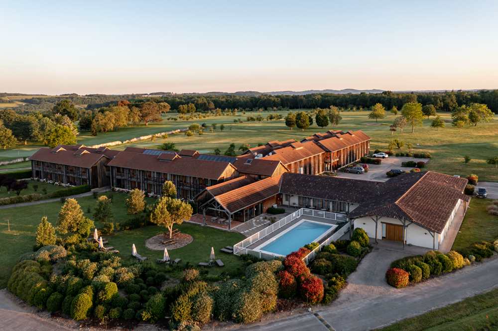 vue aérienne relais des vigiers, dordogne, Resonance Golf Collection