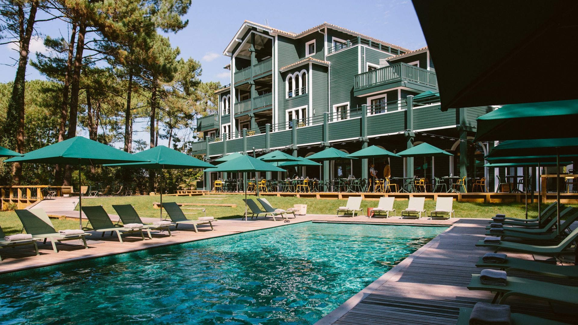 Piscine de l'Hôtel 70 Hectares...& l'Océan à Seignosse