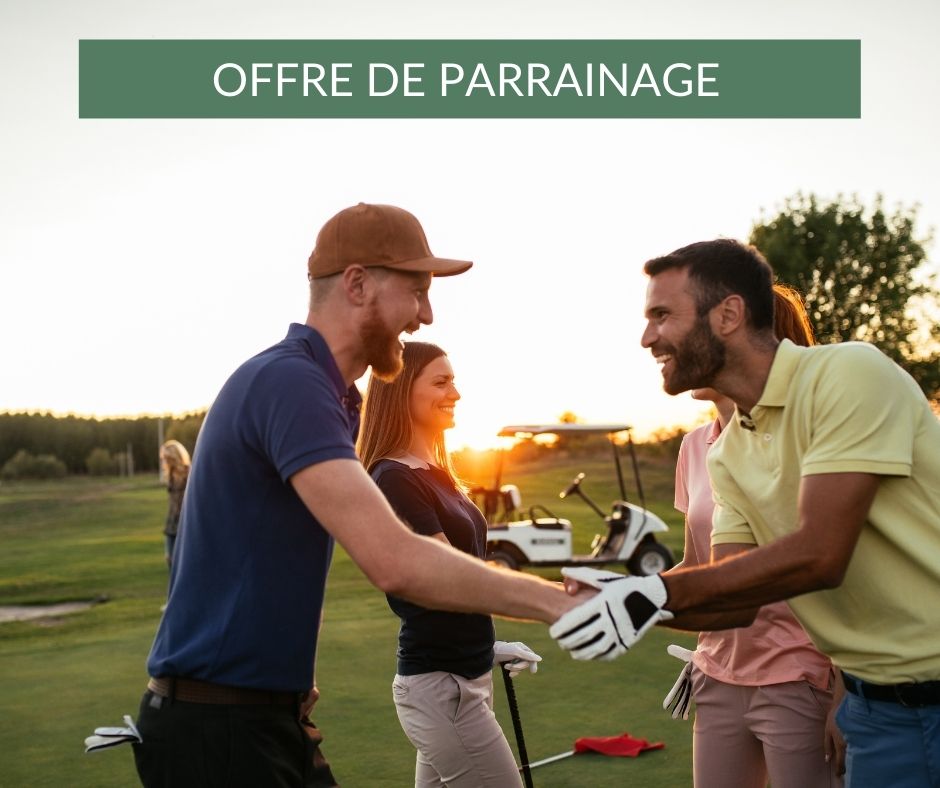 parrainage golf, initiation au golf gratuites, offre exclusive 100€ offert, Resonance Golf Collection