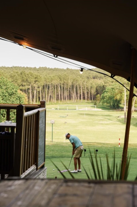 Practice de golf à Seignosse, Côte Landaise, Resonance Golf Collection