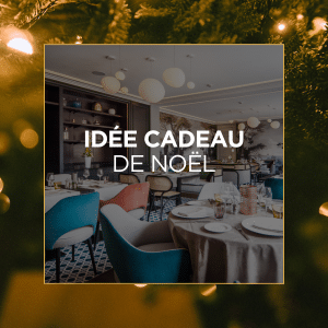 Dîner du Réveillon à La Table du Manoir, table élégante dressée dans un décor chaleureux du Manoir Hôtel au Touquet.