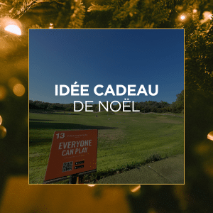 Golfeur en séance d’analyse de swing sur TrackMan au Golf de Seignosse, avec un enseignant.